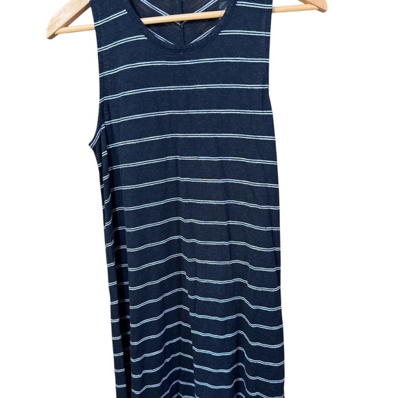 Madewell Highpoint Tank Dress in True Black Hosta Stripe - Picture 3 of 6